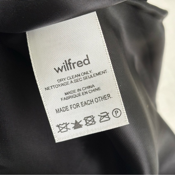 WILFRED Aritzia Cashmere Wool Blend Classic Mini Skirt Navy/Rust Buffalo Plaid - Picture 5 of 9